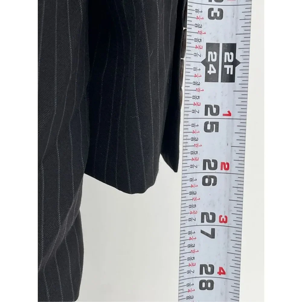Lauren Ralph Lauren Blazer Sport‎ Coat Suit Jacket Men 52 R Black Striped Wool
